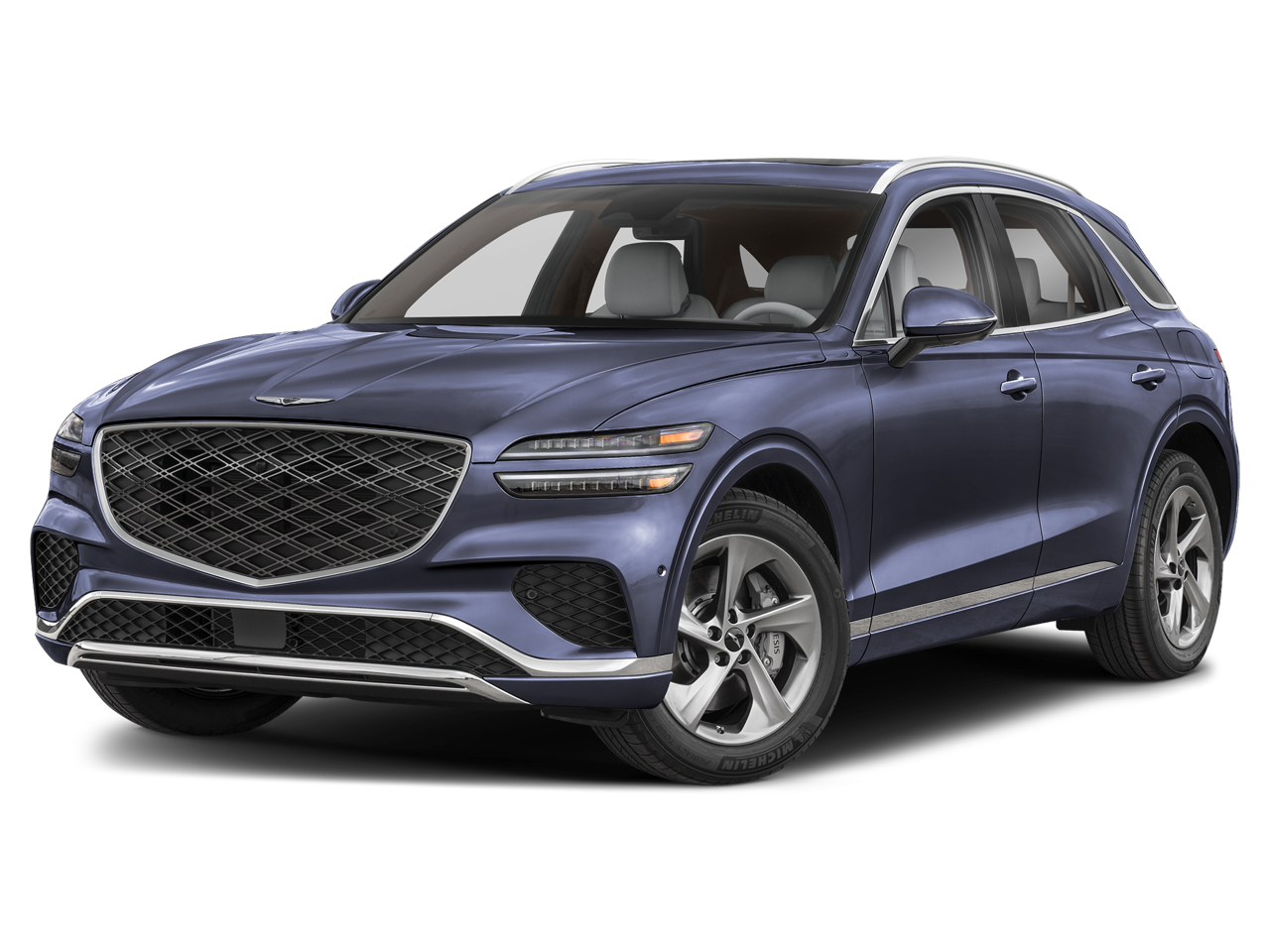 2026 Genesis GV70 2.5T Select in Ceres Blue — front three-quarter view