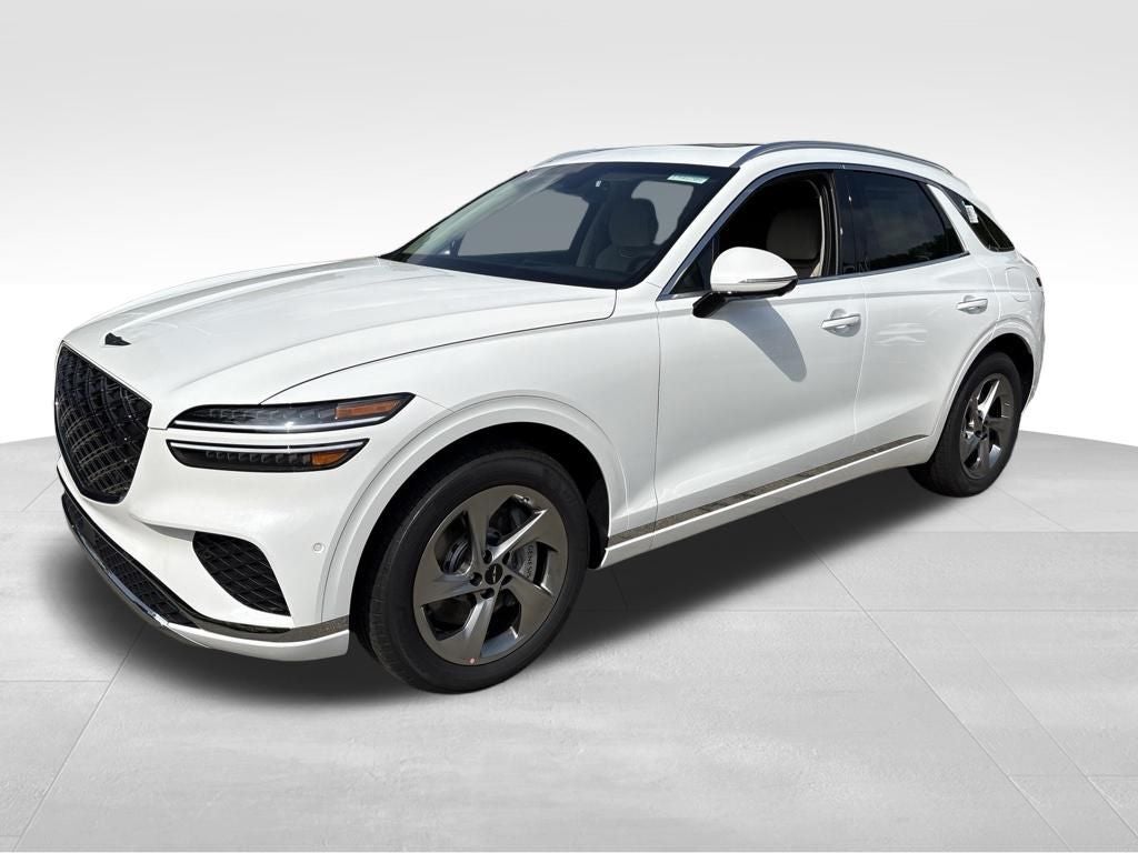 2026 Genesis GV70 2.5T Advanced in Uyuni White — front three-quarter view