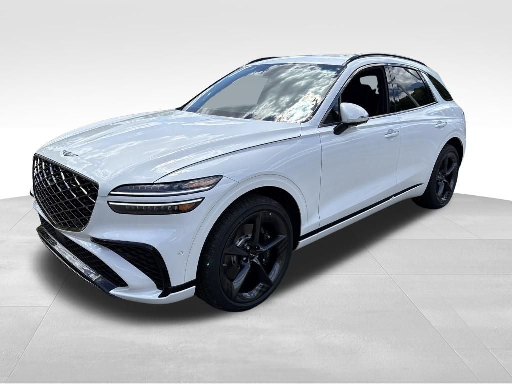 2026 Genesis GV70 2.5T Sport Prestige in Uyuni White — front three-quarter view