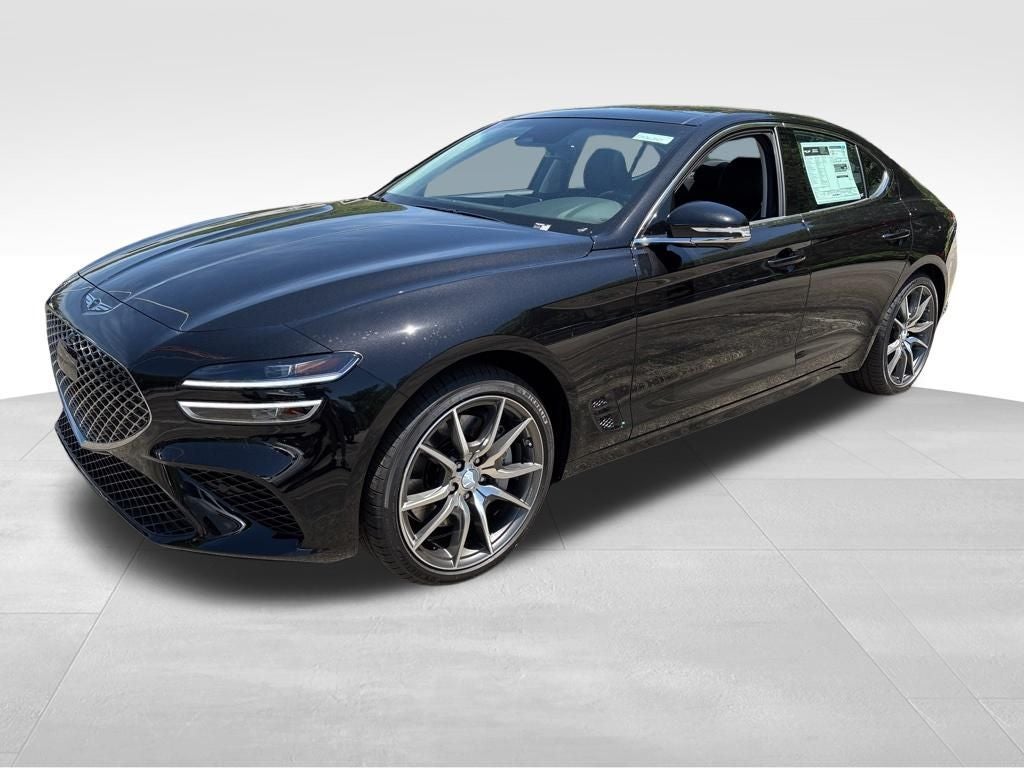 2026 Genesis G70 2.5T Prestige in Vik Black — front three-quarter view