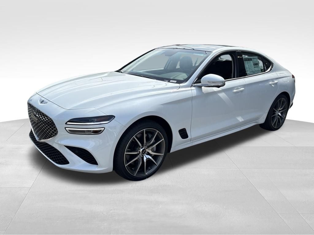 2026 Genesis G70 2.5T Prestige in Uyuni White — front three-quarter view