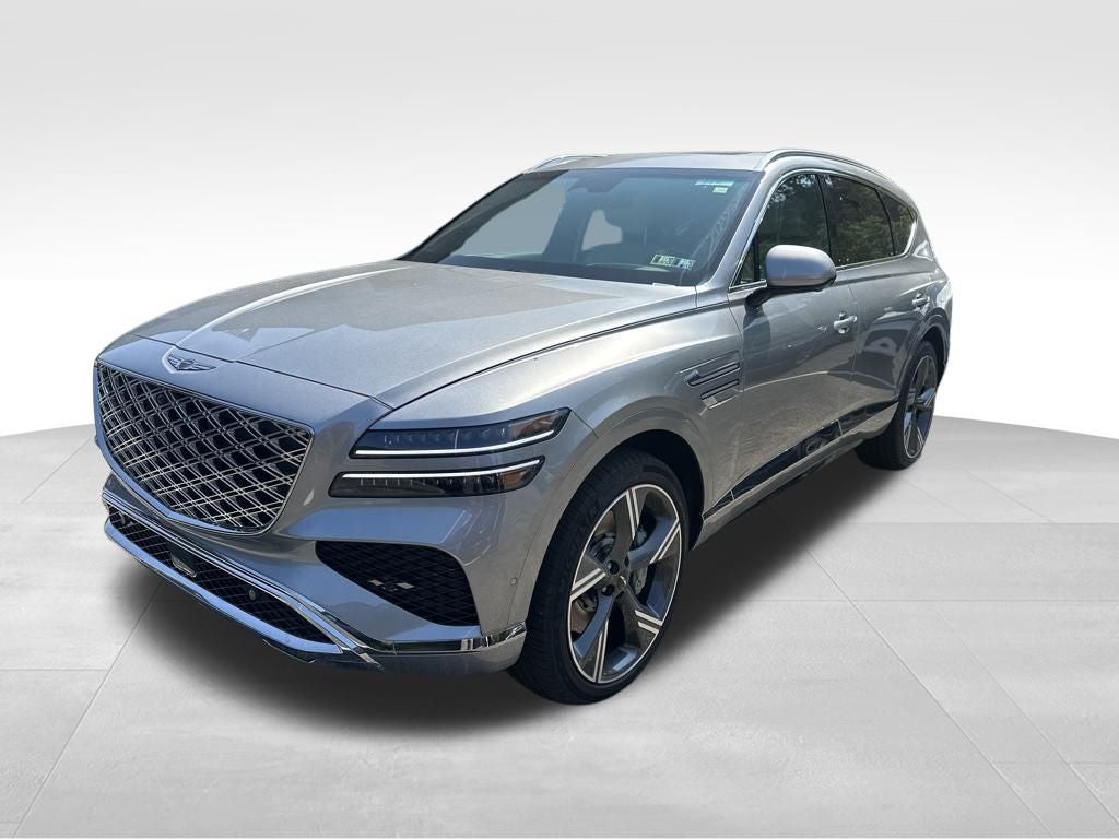 2026 Genesis GV80 3.5T Prestige in Savile Silver — front three-quarter view