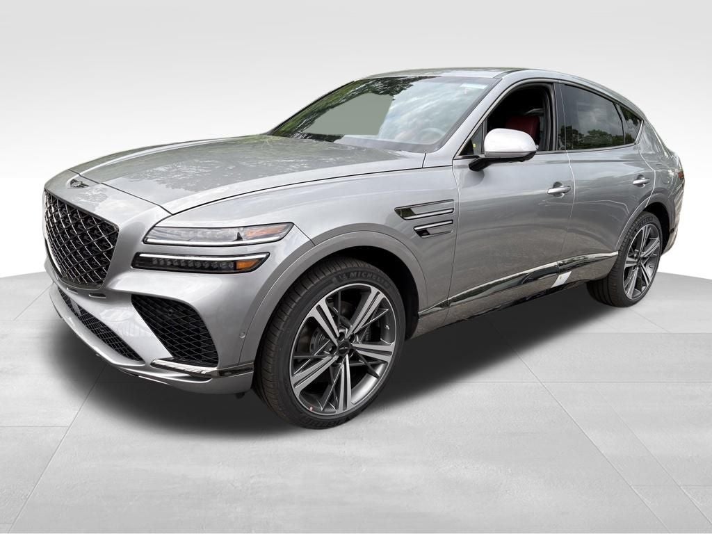 2026 Genesis GV80 Coupe 3.5T e-SC in Savile Silver — front three-quarter view