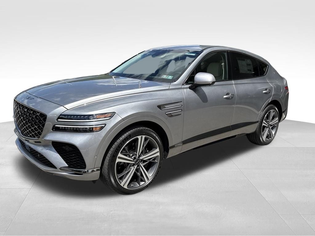 2026 Genesis GV80 Coupe 3.5T e-SC in Savile Silver — front three-quarter view