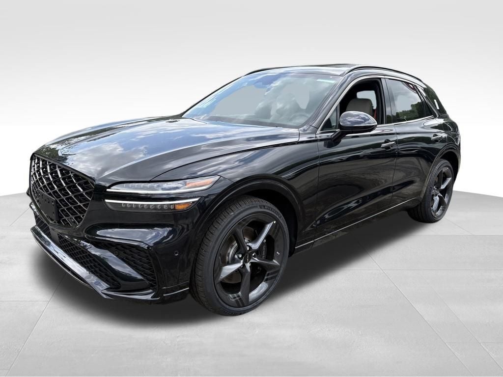 2026 Genesis GV70 3.5T Sport Prestige in Vik Black — front three-quarter view