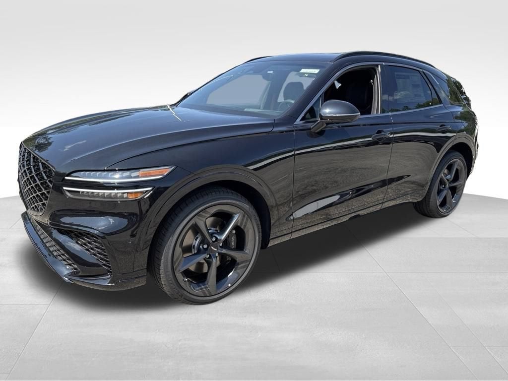 2026 Genesis GV70 3.5T Sport Prestige in Vik Black — front three-quarter view